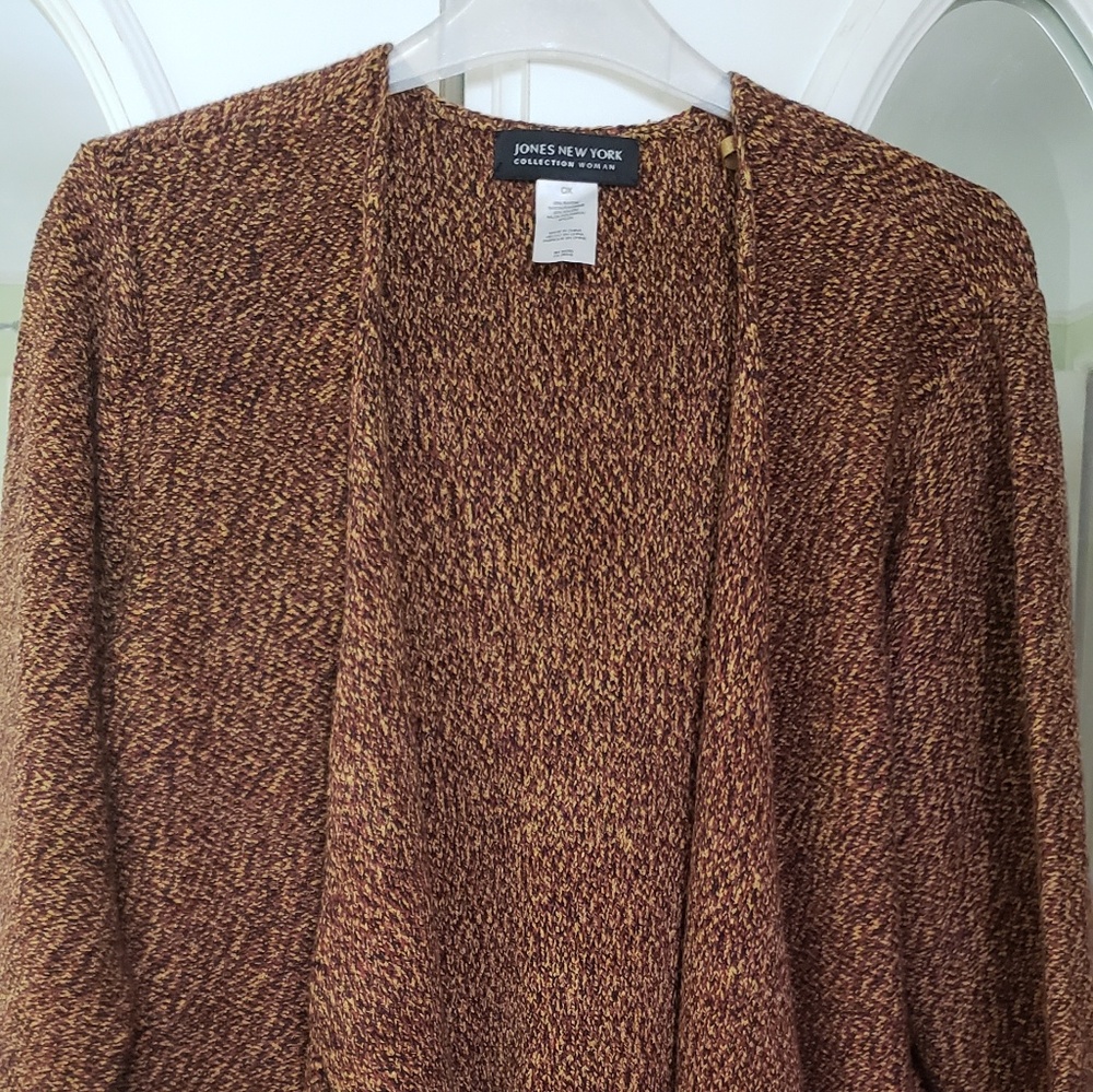 Jones New York Tweed Sweater Cardigan